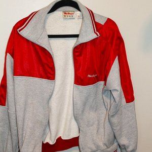 Closet CLEAROUT VTG 80s rare - Mac Gregor Red & Grey track zip up - Women's (L)